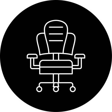 Ofis koltuğu ikonu. vektör illüstrasyonu