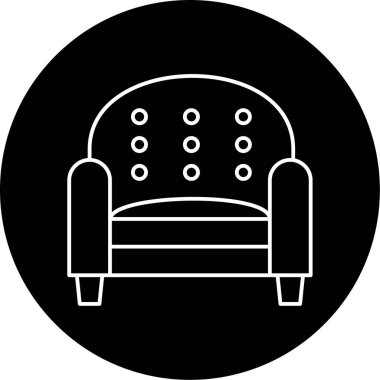 koltuk simgesi vektör illüstrasyonu