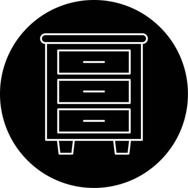 Çekmeceler simge vektör illüstrasyonu
