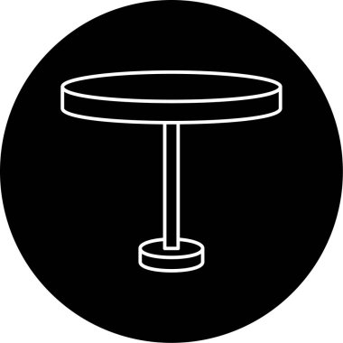 Dairesel Tablo ikonu vektör illüstrasyonu