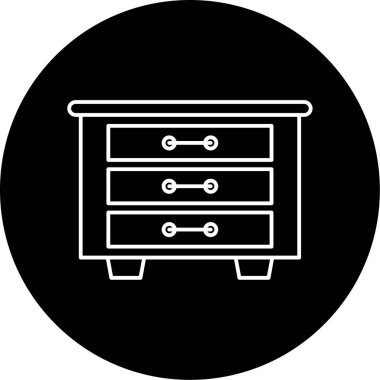 Dresser simgesi vektör illüstrasyonu