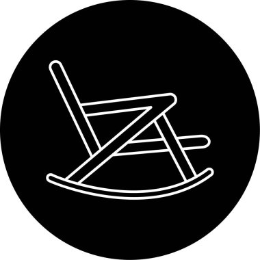 Sallanan sandalye simge vektör çizim