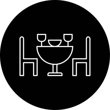 Mutfak Tablosu ikon vektör illüstrasyonu