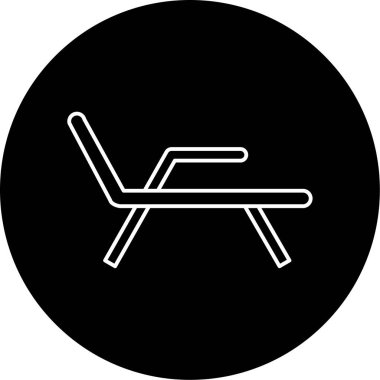 Güverte Koltuğu ikonu vektör illüstrasyonu