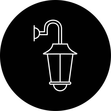 Duvar Lambası ikonu vektör illüstrasyonu