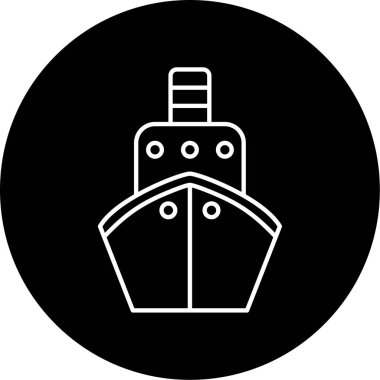 Gemi simgesi vektör illüstrasyonu