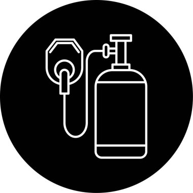 Oksijen simgesi vektör illüstrasyonu