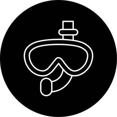 scuba dalış simgesi vektör çizimi