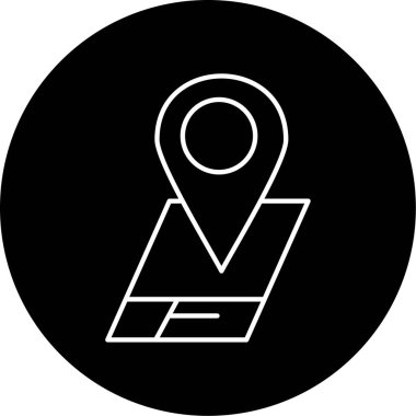 harita simgesi vektör illüstrasyonu