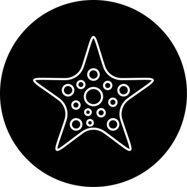 deniz yıldızı ikonu vektör çizimi