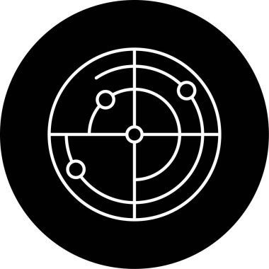 radar simgesi vektör illüstrasyonu