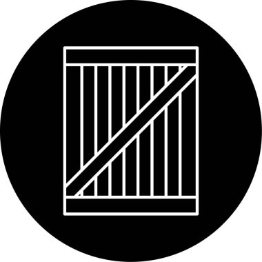 tahta kutu simgesi vektör illüstrasyonu