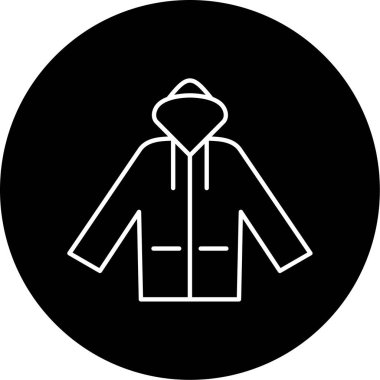 Yağmurluk simgesi vektör illüstrasyonu