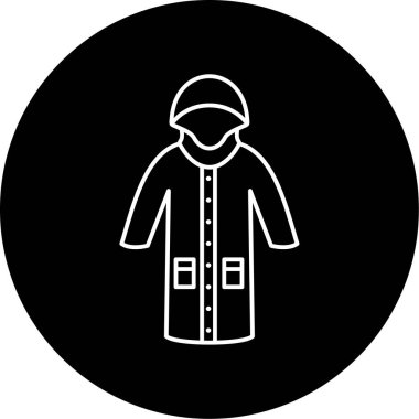 Yağmurluk Vektörü Sembol Tasarımı 