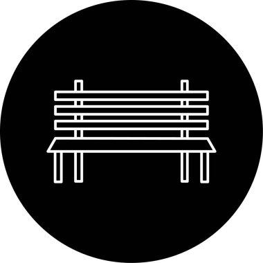 Bench Vektör Şekil Simgesi Tasarımı 