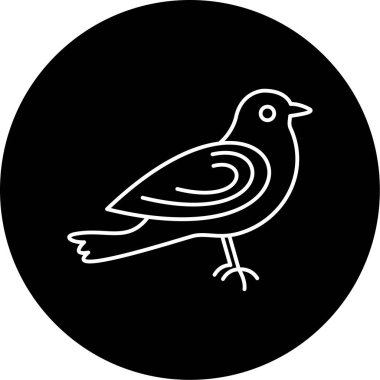 Kuş Vektörü Kabartma Simgesi Tasarımı 