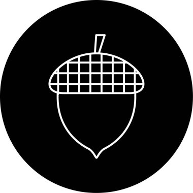 Meşe palamudu Vektörü Şekil Simgesi Tasarımı 