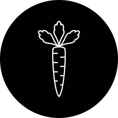 Havuç Vektörü Şekil Simgesi Tasarımı 