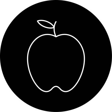 Apple Vektör Kabartma Simgesi Tasarımı 