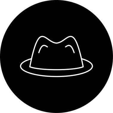 Şapka Vektörü Şekil Simgesi Tasarımı 
