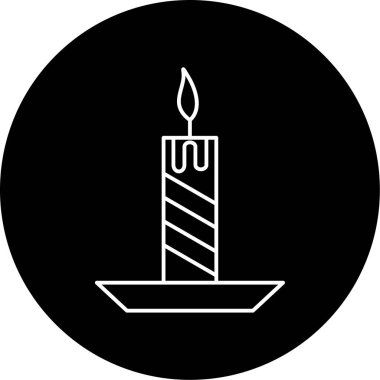 Mum Vektörü Şekil Simgesi Tasarımı 