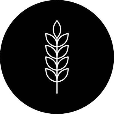 Buğday Vektörü Kabartma Simgesi Tasarımı 