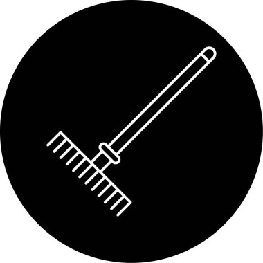 Tırmık Vektörü Kabartma Simgesi Tasarımı 