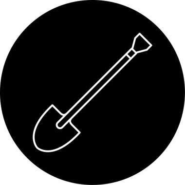 Kürek Vektörü Şekil Simgesi Tasarımı 