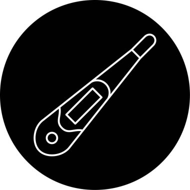 Termometre Vektör Kabartma Simgesi Tasarımı 