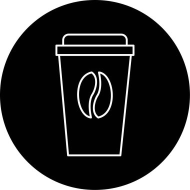 Kahve Vektörü Kabartma Simgesi Tasarımı 