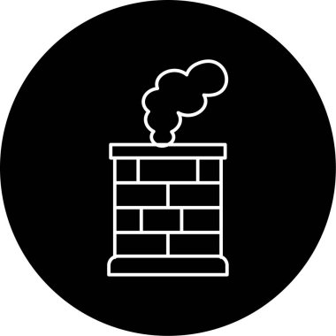 Chimney Vector Glyph Icon Design 