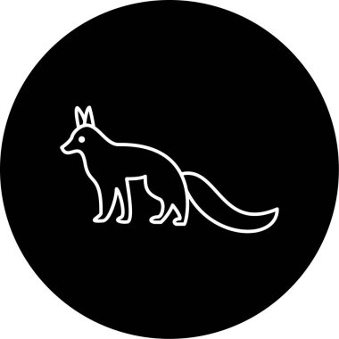 Fox Vektörü Kabartma Simgesi Tasarımı 