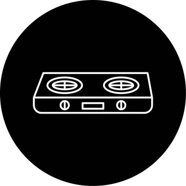 Soba Vektörü Kabartma Simgesi Tasarımı 