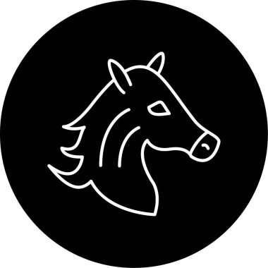  At Vektörü Şekil Simgesi Tasarımı 