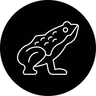  Kurbağa Vektörü Kabartma Simgesi Tasarımı 