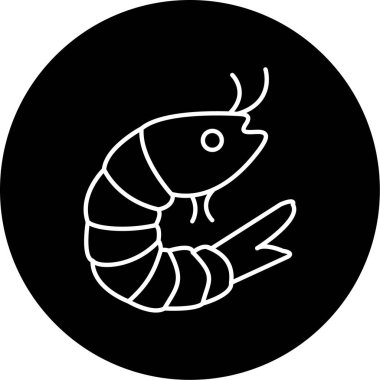 Karides Vektörü Şekil Simgesi Tasarımı 