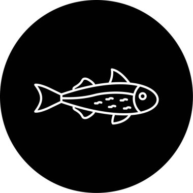 Somon Vektörü Şekil Simgesi Tasarımı 