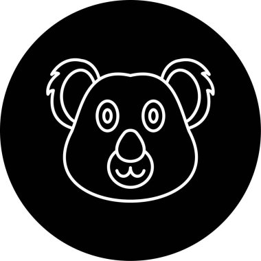 Koala Vektör Kabartma Simgesi Tasarımı 
