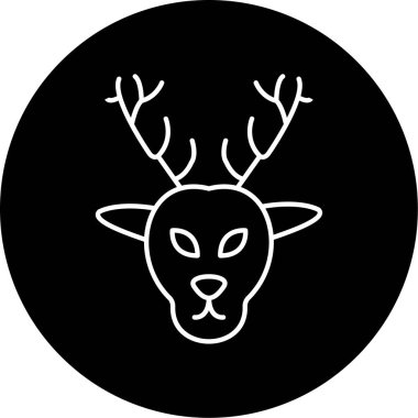 Geyik Vektörü Simgesi Tasarımı 