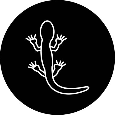 Kertenkele Vektörü Şekil Simgesi Tasarımı 