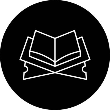 Kutsal Kuran Vektörü Kabartma Simgesi Tasarımı 