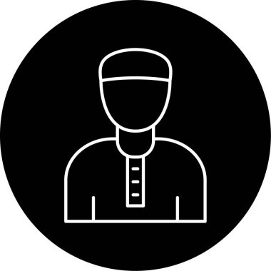 Müslüman Erkek Vektör Sembol Tasarımı 