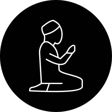 Dua eden adam Vektör Şekil Simgesi Tasarımı 