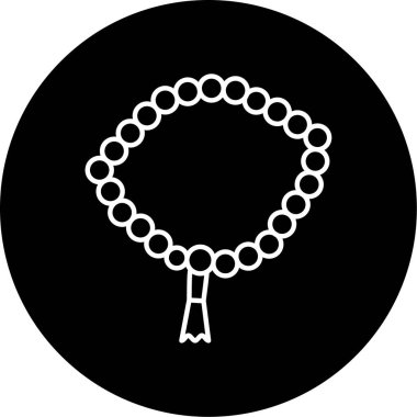 Boncuk Vektörü Kabartma Simgesi Tasarımı 