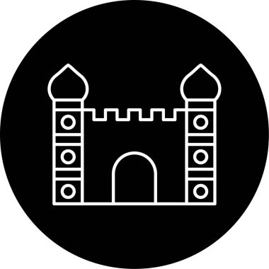 Minare Vektör Şekil Simgesi Tasarımı 