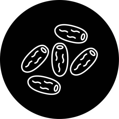 Tarihler Meyve Vektörü Kabartma Simgesi Tasarımı 