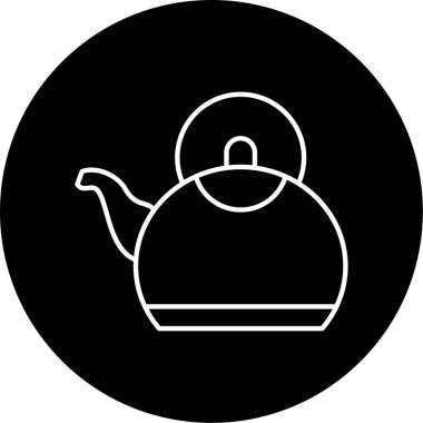 Çaydanlık Vektörü Şekil Simgesi Tasarımı 