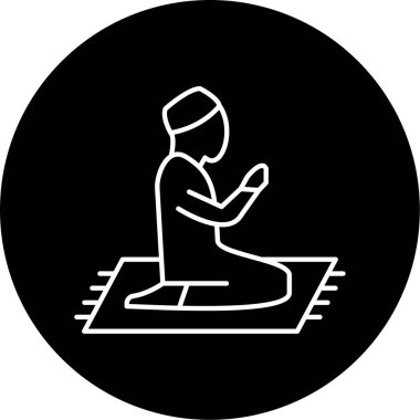 Dua eden adam Vektör Şekil Simgesi Tasarımı 