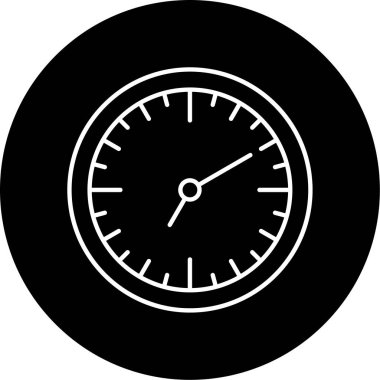 Saat Vektörü Kabartma Simgesi Tasarımı 