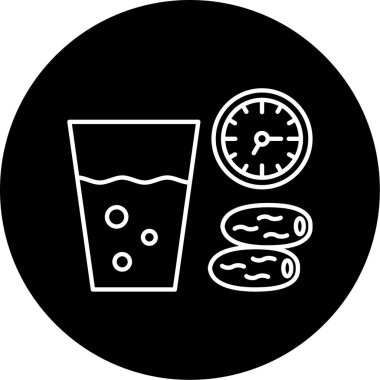  İftar Vektörü Şekil Simgesi Tasarımı 